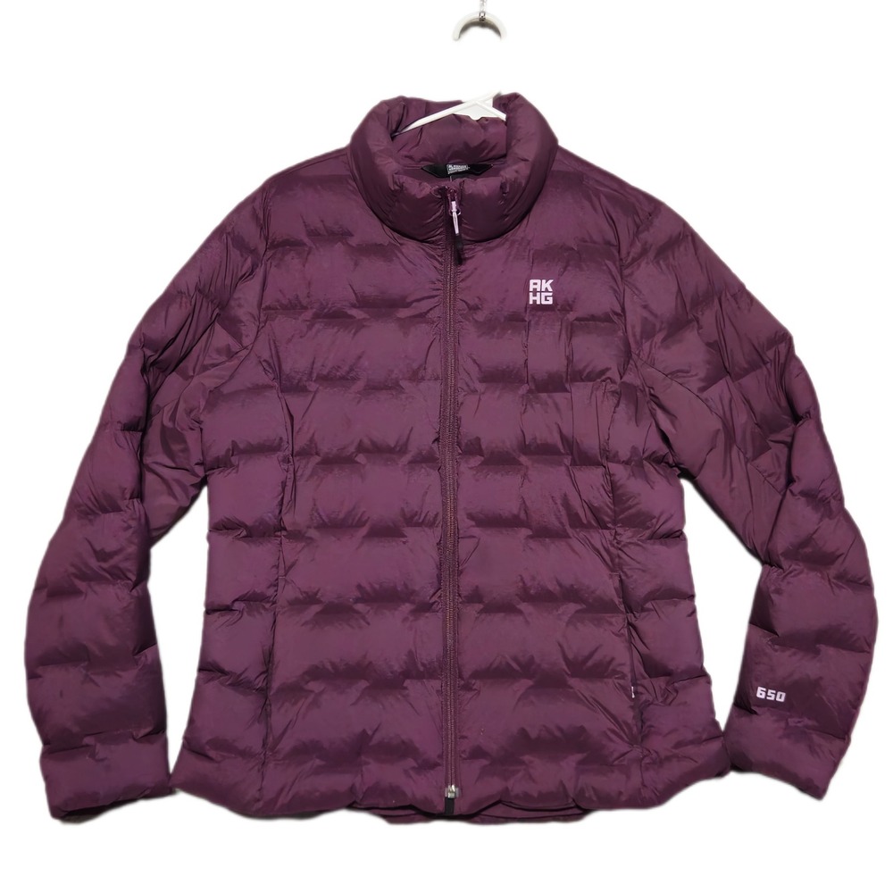 Alaskan Hardgear Duluth Down Jacket Womens M Purple 650 Fill Puffer Stretch
